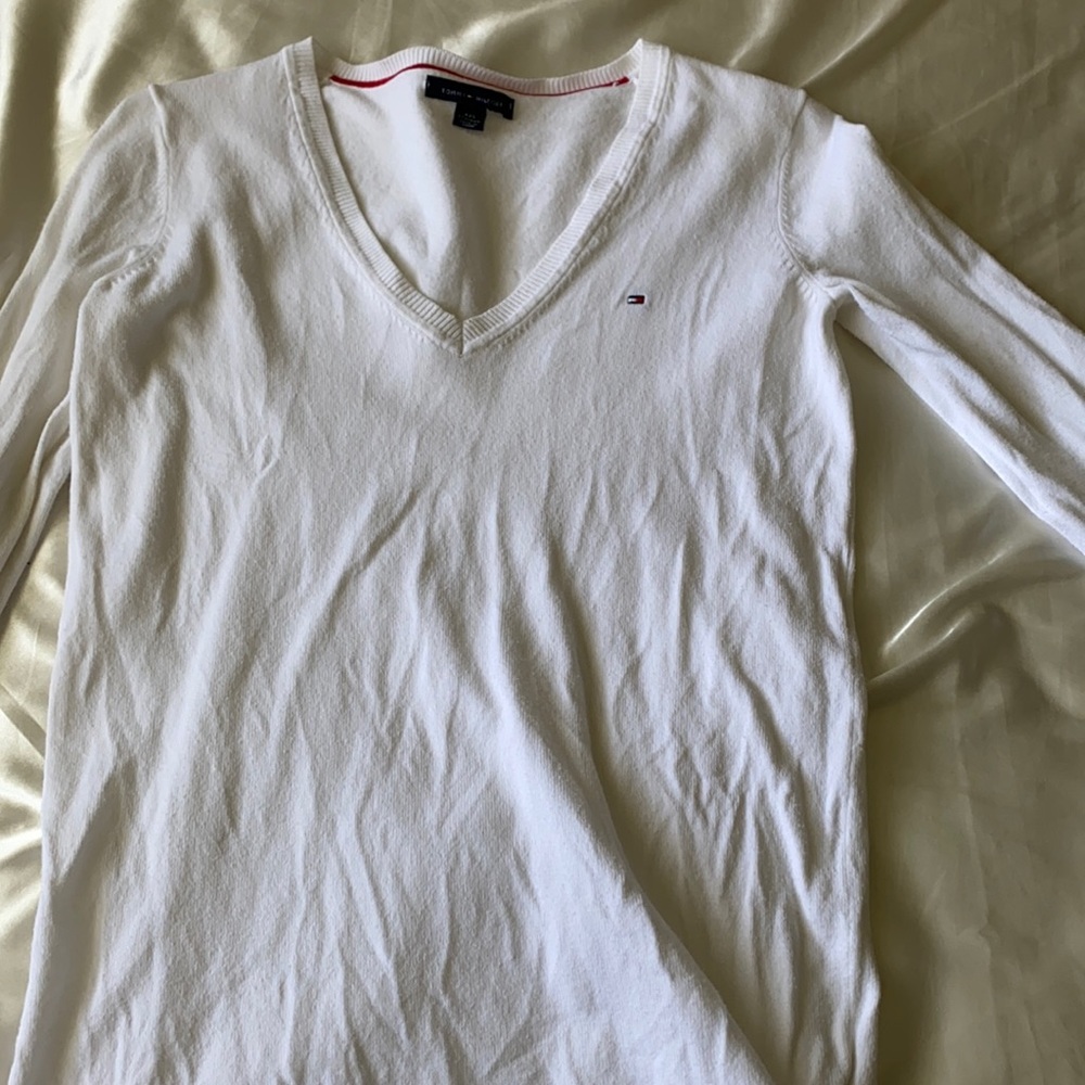 Tommy hilfiger, white sweater, XXS